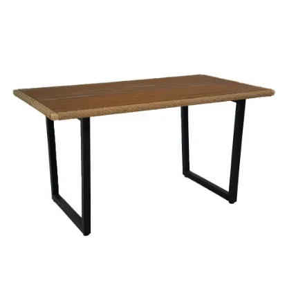 Изображение Стол обеденный МЯТА 140/78/75ДПК С плетенной рамкой (Outdoor)8888Z