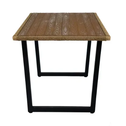 Изображение Стол обеденный МЯТА 140/78/75ДПК С плетенной рамкой (Outdoor)8888Z