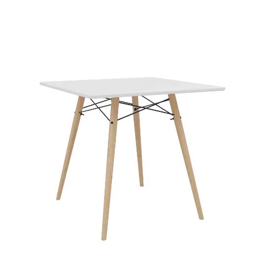 Изображение Стол кухонный Stockholm 80x80x78 крашенный (Белый)