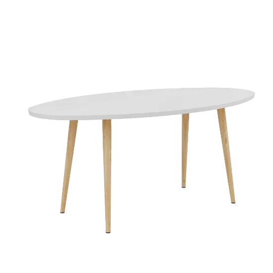 Изображение Стол журнальный Oval 120x60x45 Белый
