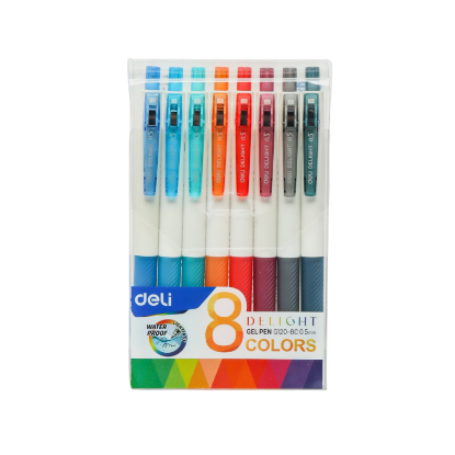 Изображение DELI Гелевая ручка набор 8цв, 0,5мм EG-120-8c