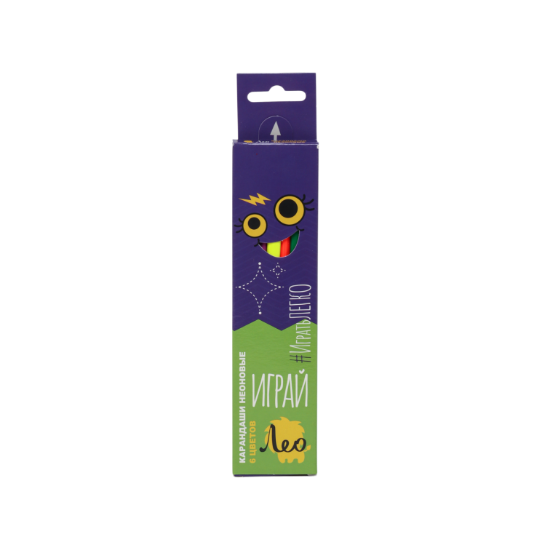 Изображение Карандаши Играй, 6 цветов, неоновые, трехгранные