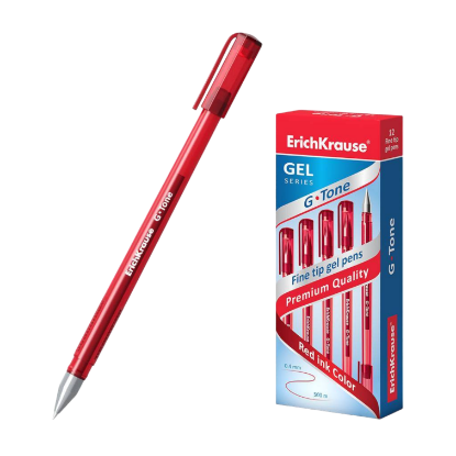 Изображение 17811 Ручка гелевая ErichKrause® G-Tone, цвет чернил красный