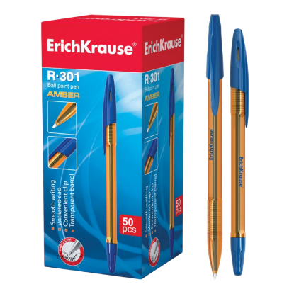Изображение 31058 Ручка шариковая ErichKrause® R-301 Amber Stick 0.7, цвет чернил синий