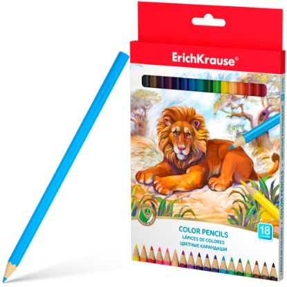 Изображение 49887 Цветные карандаши трехгранные ErichKrause® 18 цветов