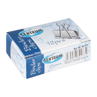Изображение CENTRUM Зажимы для бумаг 15мм 12шт 80173