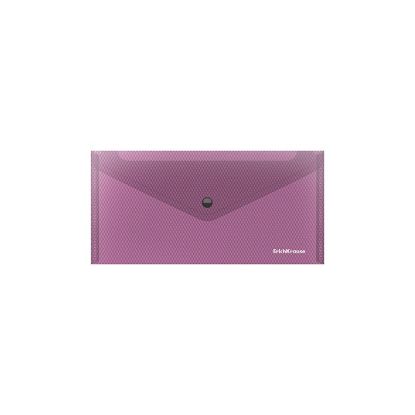 Изображение 47123 Папка-конверт на кнопке пластиковая ErichKrause® Glossy Vivid, Travel, полупрозрачный, ассорти