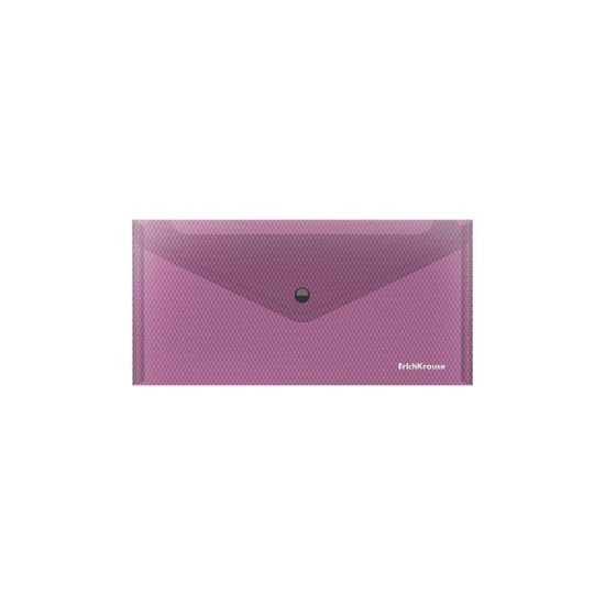 Изображение 47123 Папка-конверт на кнопке пластиковая ErichKrause® Glossy Vivid, Travel, полупрозрачный, ассорти