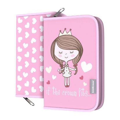 Изображение 57558 Пенал-книжка с наполнением ErichKrause® 135x205x30мм Pastel Princess