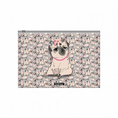 Изображение 55308 Папка-уголок пластиковая ErichKrause® Chilling Dog, A4 (в пакете по 12 шт.)