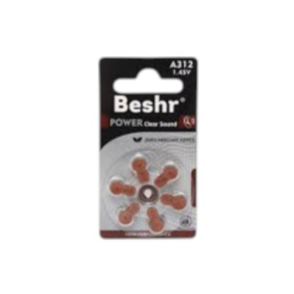 Изображение Батарейка BESHR CLEAR SOUND 312 6B - Идеальное питание для слуховых аппаратов!