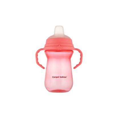 Изображение 56/613_pin Поильник с силиконовым носиком FirstCup 250 мл BONJOUR PARIS розовый